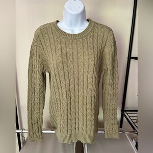 Green Croft & Barrow cable knit women’s sweater size large